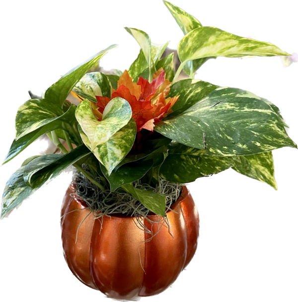 Ceramic metal glaze pumpkin planter